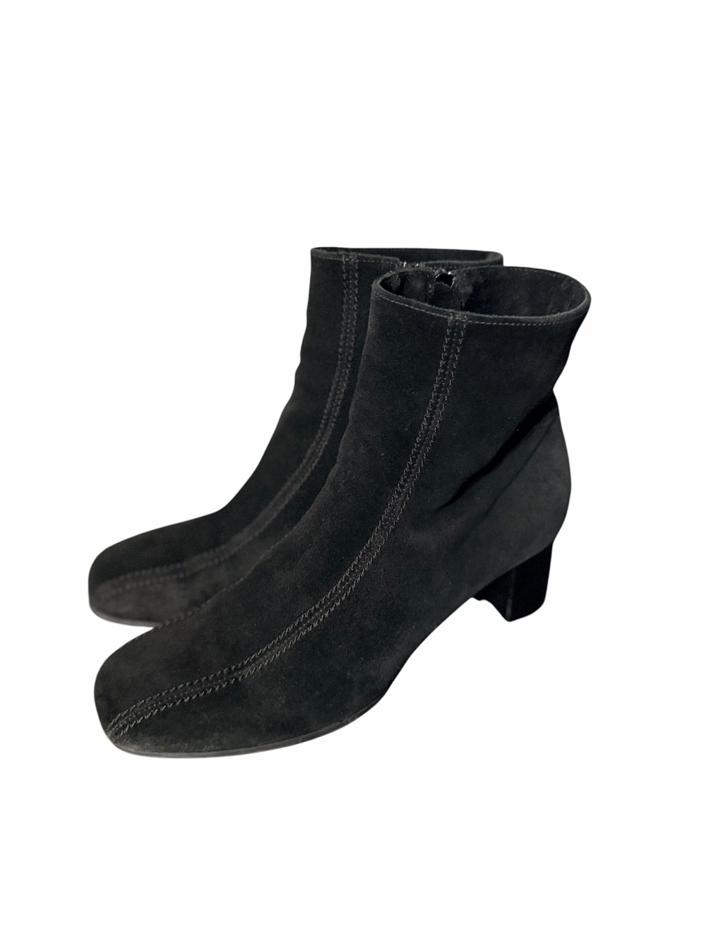 La Canadienne Montreal Black Suede Ankle Boots Size 11 M Made in Canada